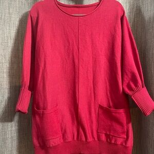 SHEIN Bold Red Crew Neck Sweater
